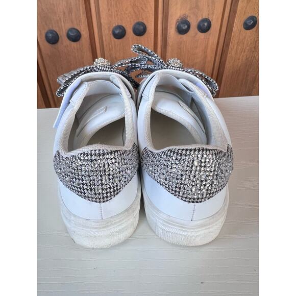 Kurt Geiger Mini Laney Bow Crystal Girls Shoes Velcro Slip On, Size 1 M - Picture 4 of 10